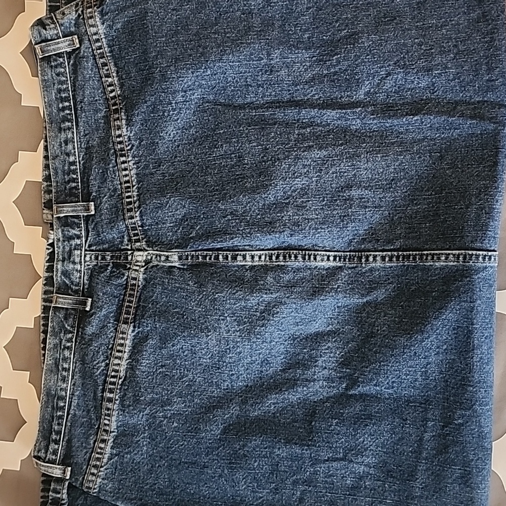 Vintage Eddie Bauer Blue Denim Maxi Skirt 18 - Picture 8 of 11